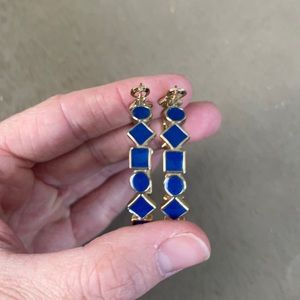 Kate Spade New York royal blue hoop earrings